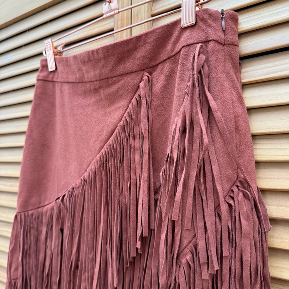 Idyllwind Fringed Brown Skirt size XS - Picture 4 of 6